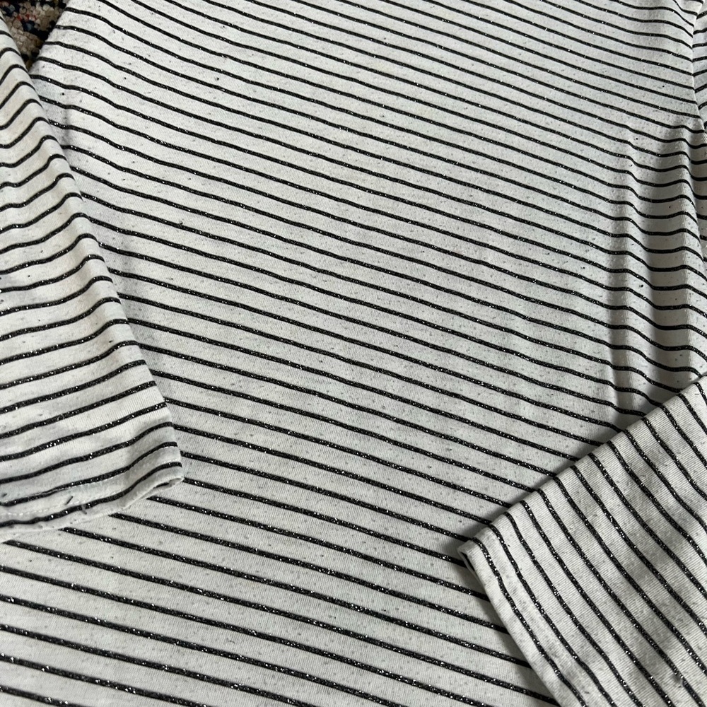 Primark Kids Black and White Striped Long Sleeve Tee - Picture 2 of 5